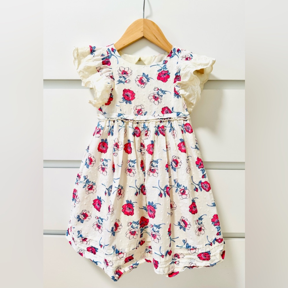 Cupcakes & Cashmere Dress with Pink & Blue Floral Print - Size: 4T - Like New!